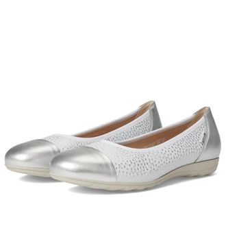 Mephisto Mephisto Erika 1 Flats Silver Charm Leather Round Toe Slip-On JZZ1139