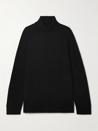 The Row Pullover A Collo Alto In Cashmere Hepny - Nero
