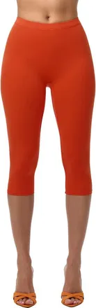Naked Wardrobe Capri Leggings in Tangerine at Nordstrom, Size X-Small