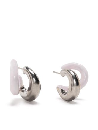 Panconesi chunky half hoop earrings - Silver