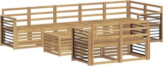 vidaXL Conjunto De Sof&aacute;s De Exterior 9 Uds. Blanco Vidaxl