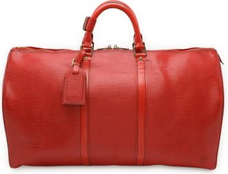 Louis Vuitton Epi Castilian Red Epi Leather Boston Bag (Pre-Owned)