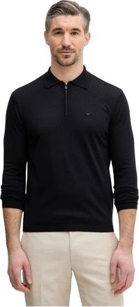Emporio Armani Heren, Tops, Zwart, Maat: M Wol