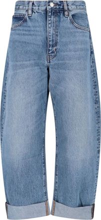 Frame Denim Straight-Leg Design with Mid-Rise Waist and Finish