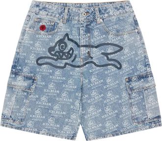 Icecream Cargo shorts met logoprint - Blauw