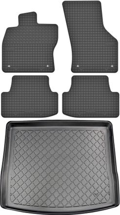 OEM Skoda Karoq Suv A Partir De Noviembre De 2017. Juego De Alfombrillas De Goma Para Coche Y Alfombrilla Para Maletero