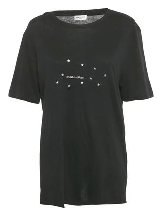 Saint Laurent logo star-motif T-shirt - Black