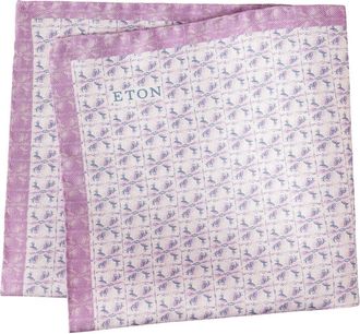 Eton Pink Floral Silk Pocket Square in Medium Pink at Nordstrom