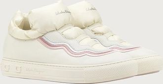 Ferragamo Quilted High-Top Sneaker - White