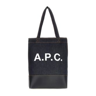A.P.C. Tote Bags, female, Blue, Size: ONE SIZE Axel Tote Bag