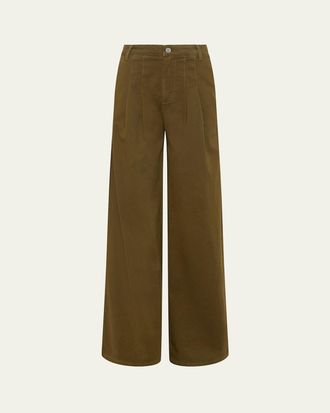 L'agence Jayce Pleated Wide-Leg Jeans
