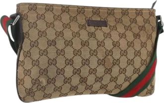 Gucci Pre-owned Cross Body Bags, female, Beige, Size: ONE SIZE Pre-owned Cross Body Bag