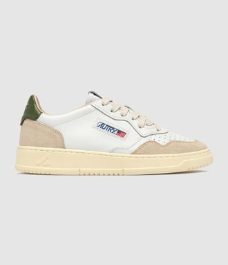 Autry Baskets Homme Medalist Low Leat Suede White Bronzegrn