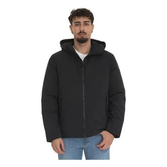 Save The Duck Korte Harrington jas met capuchon - Heren - Winterjassen - Zwart - XL - Polyester - Jassen