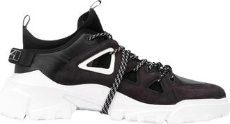 Alexander McQueen Sprint Runner - Heren - Sneakers - Zwart - 44 EU - Leer - Schoenen