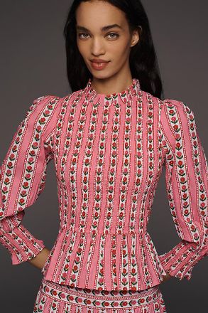 PINK CITY PRINTS 100% Cotton Isabel Peplum Top