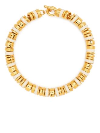 Aurélie Bidermann Nazca choker necklace - women - 18kt Gold Plated Brass/Resin - One Size