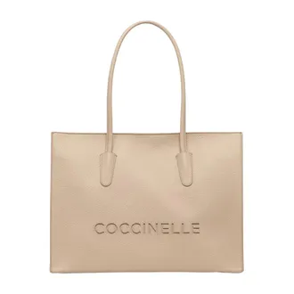 Coccinelle Tassen, Dames, Beige, ONE Size, Leer, Myrtha Tote