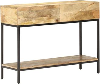 vidaXL Mesa Consola De Madera Maciza De Mango 100x35x76 Cm