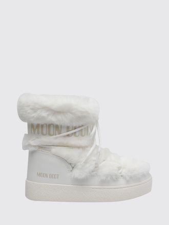 Moon Boot Stivali da neve Ltrack bassi in pelliccia sintetica con logo stampato