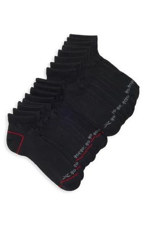 Reebok 8-Pack Assorted Terry Quarter Socks in Black at Nordstrom Rack, Size 10-13