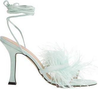 8 by YOOX SUEDE FEATHER-DETAILED SANDALS