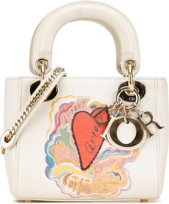 Dior Pre-owned Dior DiorAmour Niki De Saint Phalle Mini Calfskin Sequins Lady Dior 17-BO-0178