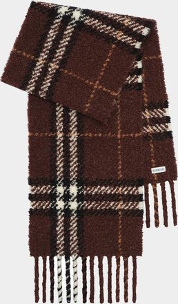 Burberry Men & apos;s Check Alpaca Wool-Blend Boucle Scarf