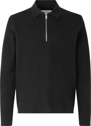 Sams&oslash;e & Sams&oslash;e Black Guna Half-Zip Viscose Sweater