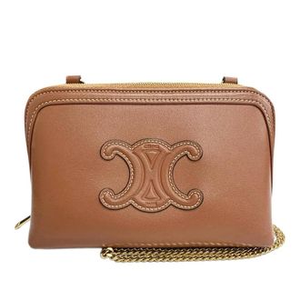 Celine Pre-owned Celine Smooth Calfskin Cuir Triomphe Clutch on Chain Ladies F8AKS5D1WMRKIMU3