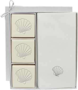 Carved Solutions Eco-Luxury Scallop 15Pc Soap & Towel Set