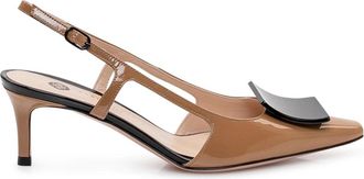 Roberto Festa Milano Kimera Slingback Pump - Dames - Pumps - Geel - 40 EU - Leer - Schoenen