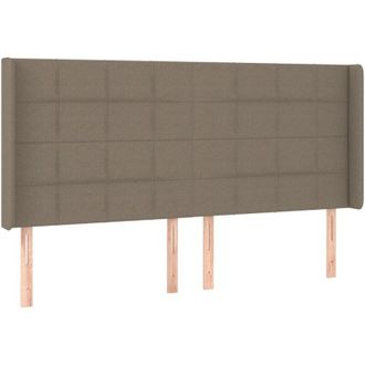 vidaXL Cabecero Con Led De Tela Gris Taupe 183x16x118/128 Cm Vidaxl