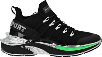 Plein Sport Chrome Surfer Runner Sneaker - unisex - Hardloopschoenen - Zwart - 44 EU - Polyester - Fitness