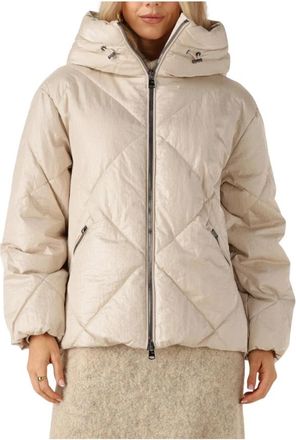 Beaumont Amsterdam Nowy Puffer Jacket - Dames - Winterjassen - Beige - M - Leer - Jassen