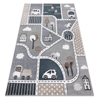 RugsX Rugsx - Alfombra Fun Strade Para Ni&ntilde;os, Calle, Pueblo Gris Grey 200x290 Cm