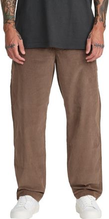 Rvca Vacancy Micro Corduroy Pants in Mushroom at Nordstrom, Size X-Large