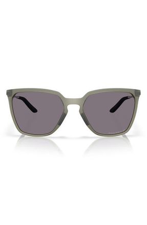 Oakley 57mm Prizm Polarized Rectangular Sunglasses in Matte Olive /Grey Polar at Nordstrom