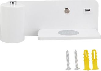 OEM Aplique Led De Pared Con Interfaz Usb Y Carga Inal&aacute;mbrica Para Sal&oacute;n Y Dormitorio, 85-265 V, Blanco, Izquierdo