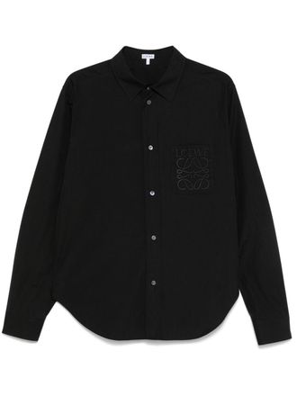 Loewe cotton shirt - men - Cotton/Polyester - 42 - Black