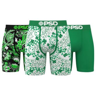 PSD Underwear Mens Multicolor Stretch Lucky Boxer Briefs 3-Pack GBO3546