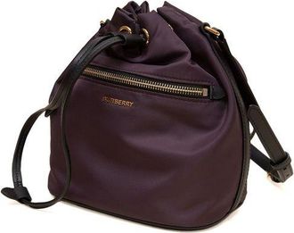 Burberry Nylon Bucket Bag - Purple
