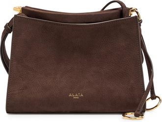 Alaia Nubuck Small Shoulder bag - Chocolate - One Size