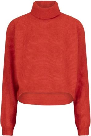 Dante6 Vurige Rode Coltrui - Dames - Coltruien - Rood - XS - Wol - Truien & Vesten