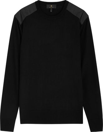 Belstaff Kerrigan Logo Wool Jumper - Black - S