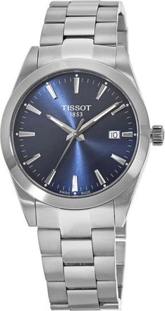 Tissot Gentleman Quartz Blue Dial Stainless Steel Mens Watch T127.410.11.041.00