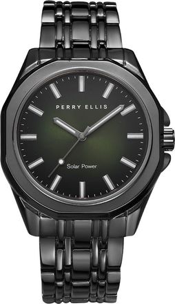 Perry Ellis Solar Powered 3-Hand Quartz Bracelet Watch, 41mm in Gunmetal at Nordstrom Rack
