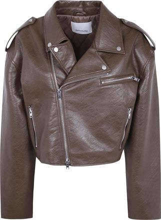 Frankie Shop Leather Jassen - Dames - Zomerjassen - Bruin - M - Jassen