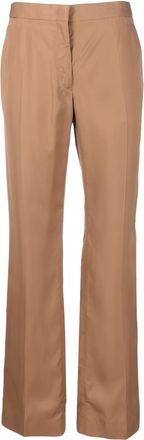 Jil Sander flared tailored trousers - women - Viscose - 36 - Brown