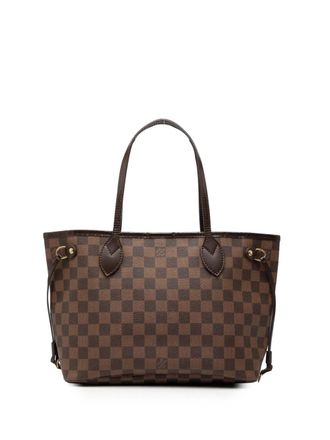 Louis Vuitton 2008 Damier Ebene Neverfull PM tote bag - women - Calf Leather/Fabric - One Size - Brown